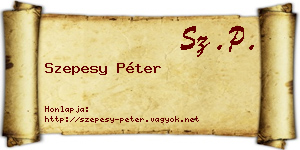Szepesy Péter névjegykártya